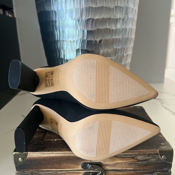 ALDO Delylah Ankle Boots in Black Textile Knit - Picture 9 of 11